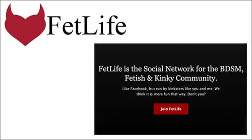 FetLife logo and homepage screenshot