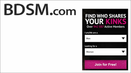 Bdsm logo and homepage screenshot